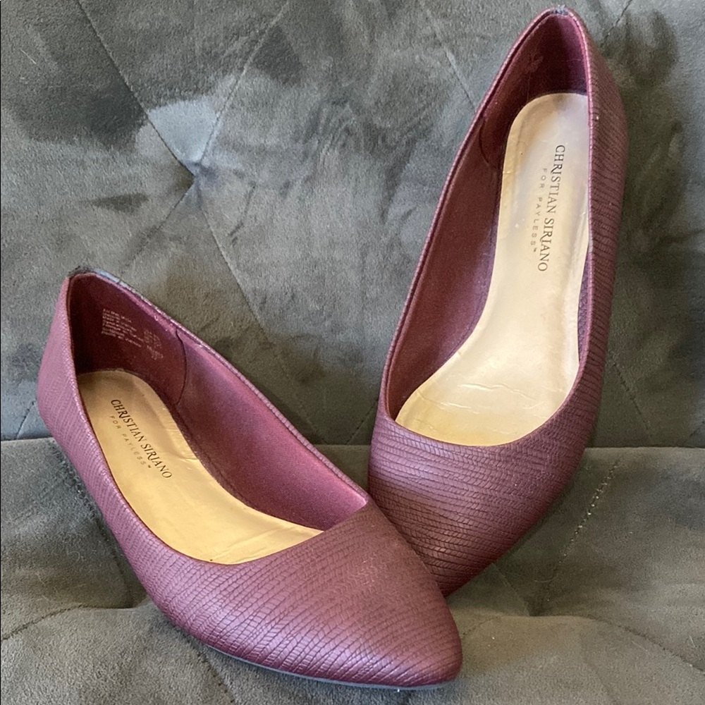 Christian Siriano Women's Burgundy Flats